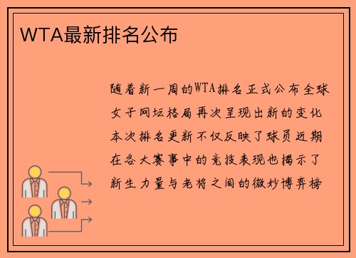 WTA最新排名公布